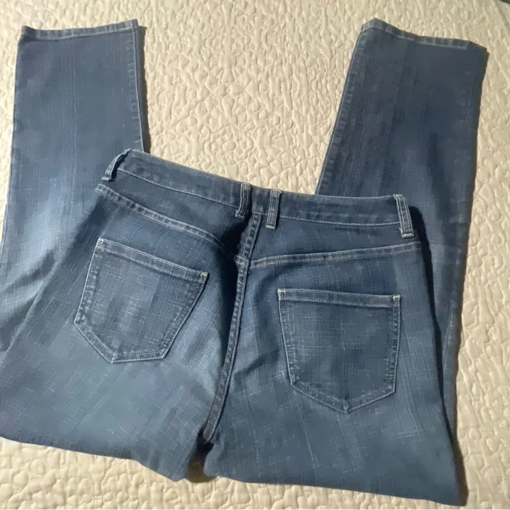 Chico's platinum girlfriend straight‎ leg denim jeans size Chico's 0, US 4